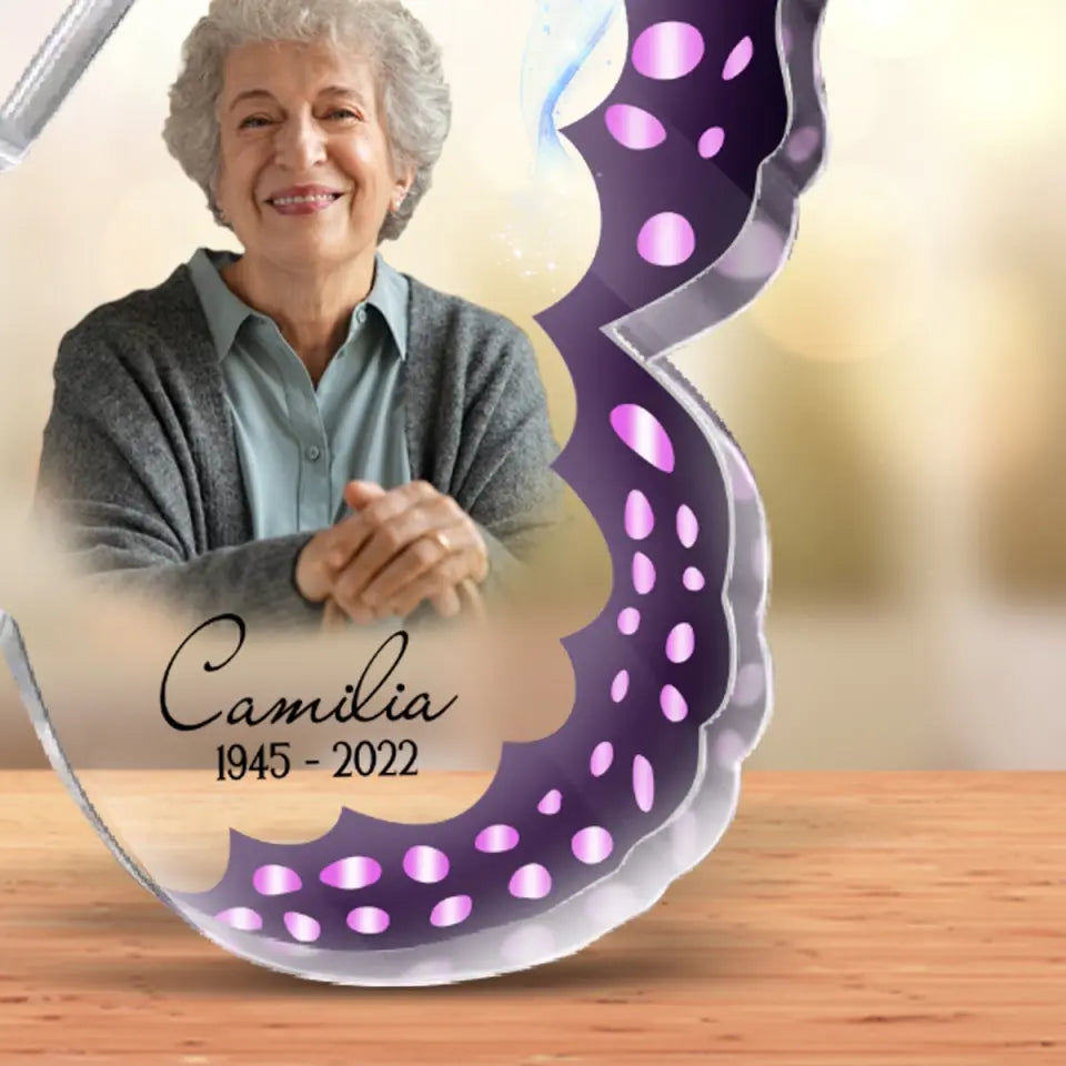 Personalized Memorial Photo Butterfly Acrylic Plaque - Memorial Gift Idea For Christmas - Always Loved Never Forgotten Forever Missed